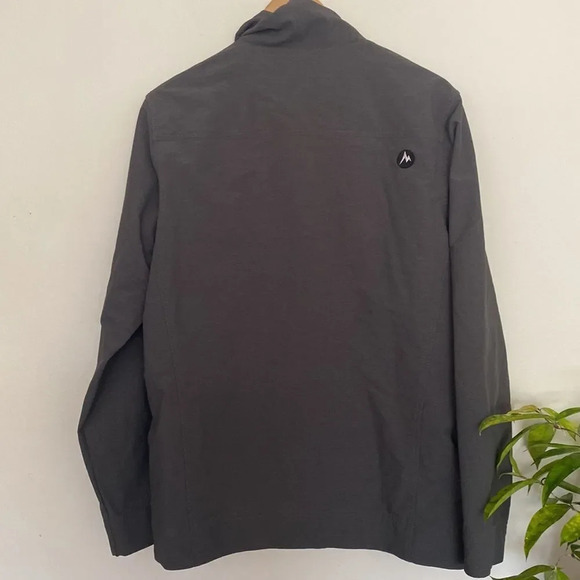 Marmot Mens Medium zip blazer like technical jacket dark grey 4 front pockets - Picture 7 of 7